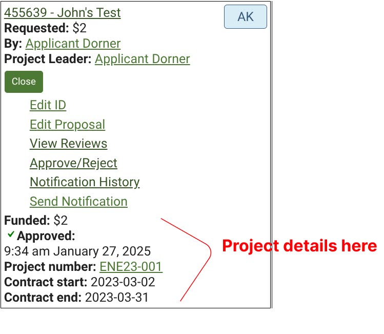 Image of project details section