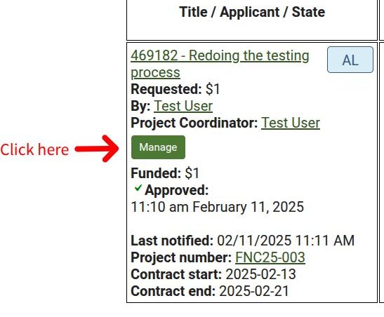 Red arrow points at Manage button